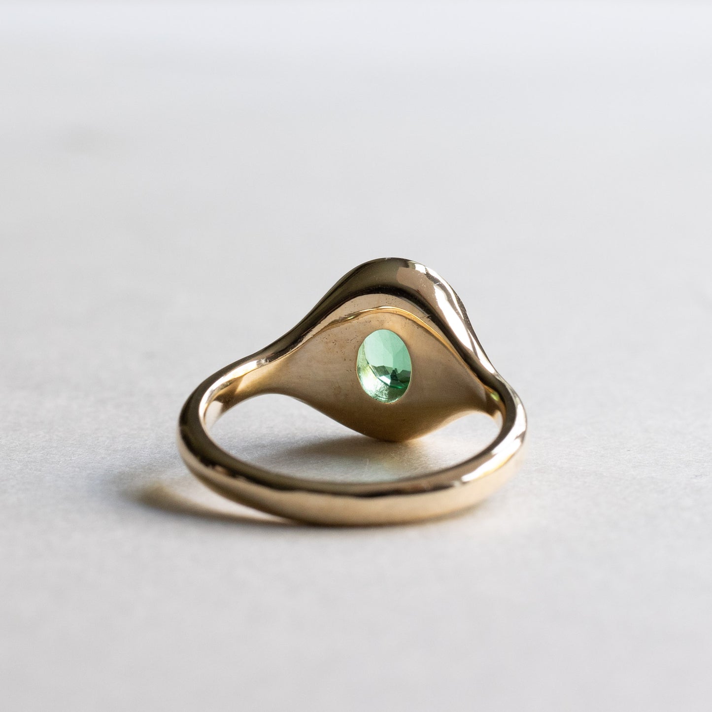 0.825 carat Emerald Signet Ring