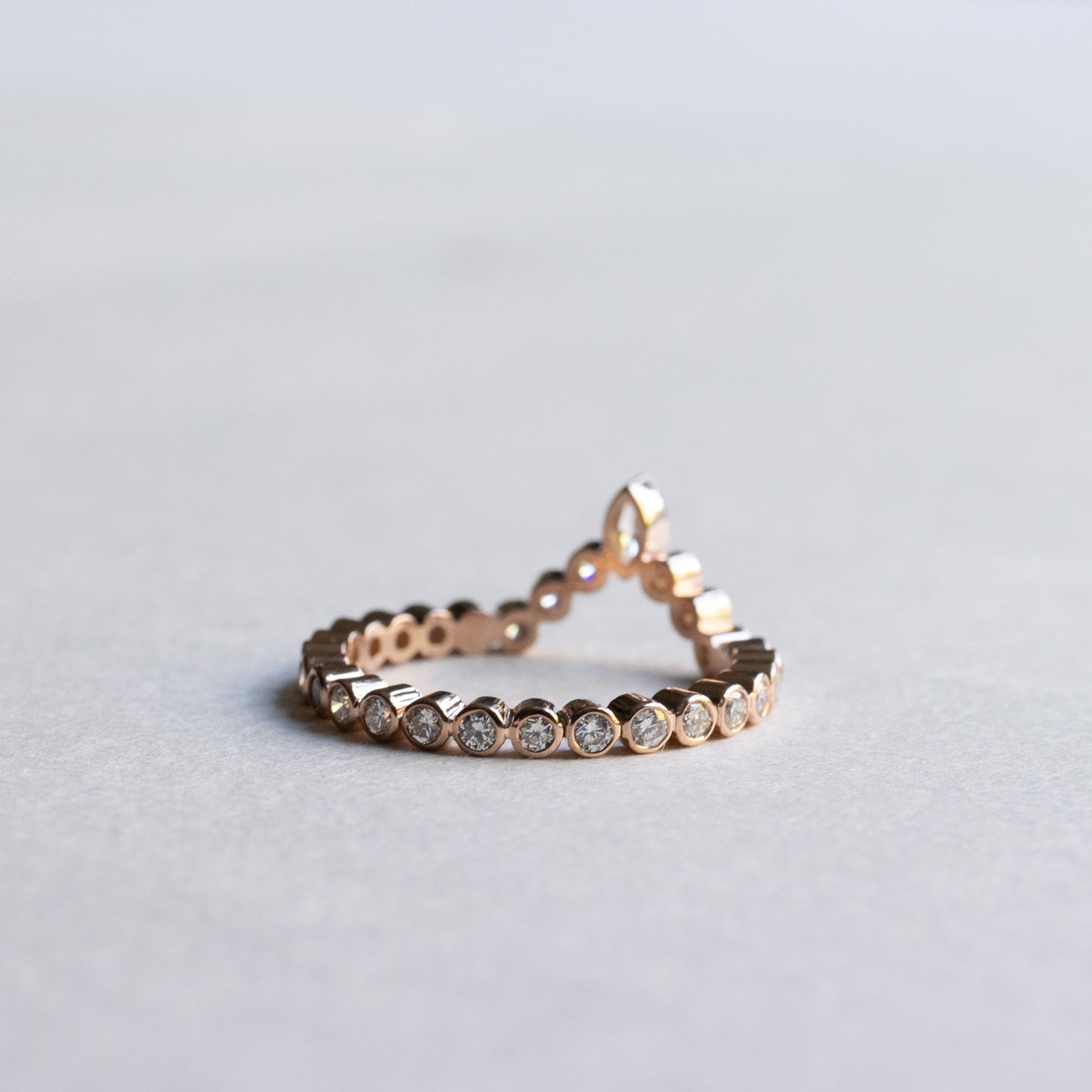 14K Rose Gold 0.6 TCW Diamond Bezel Crown