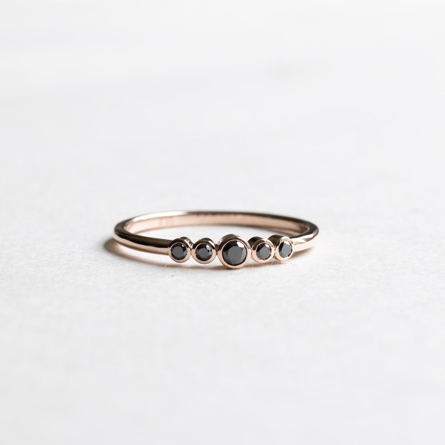 14K Rose Gold 0.15TCW Black Diamonds
