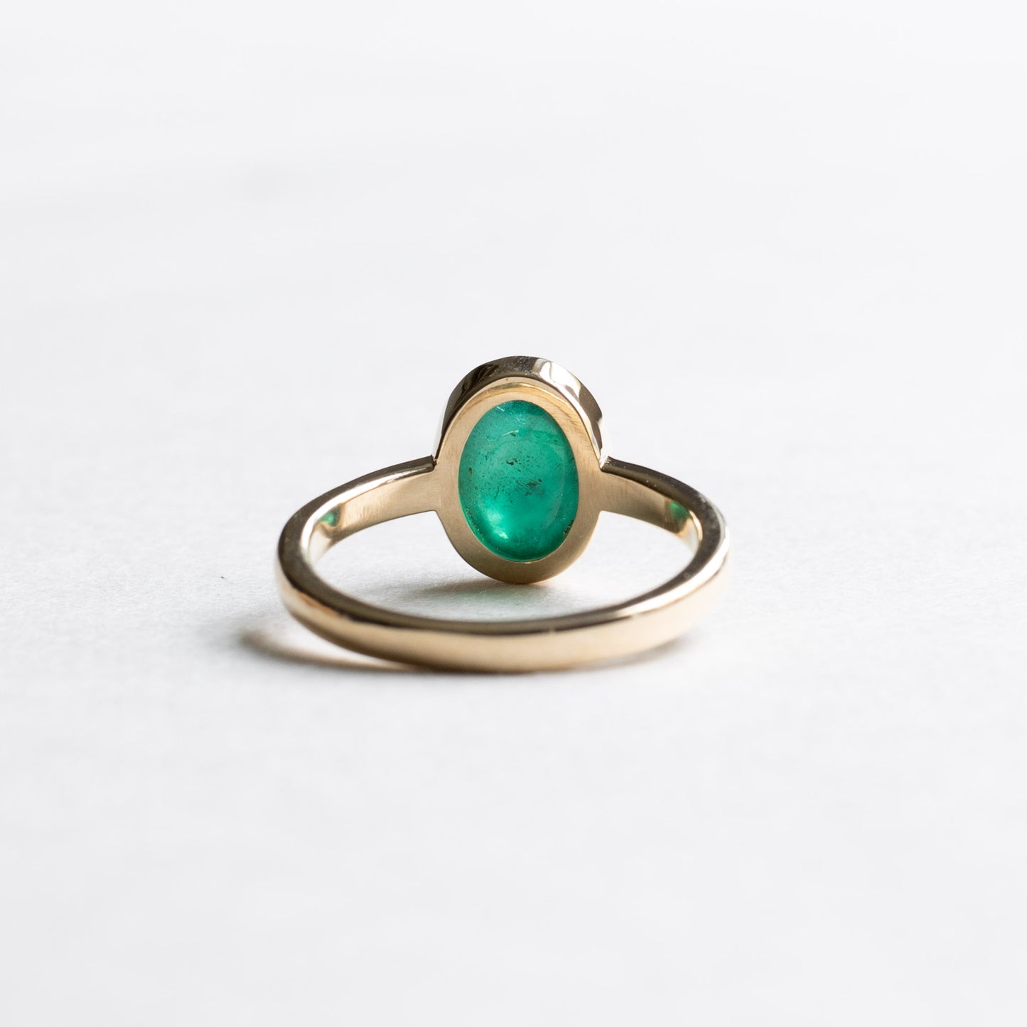 14K Oval 2.73 Carat Emerald Ring