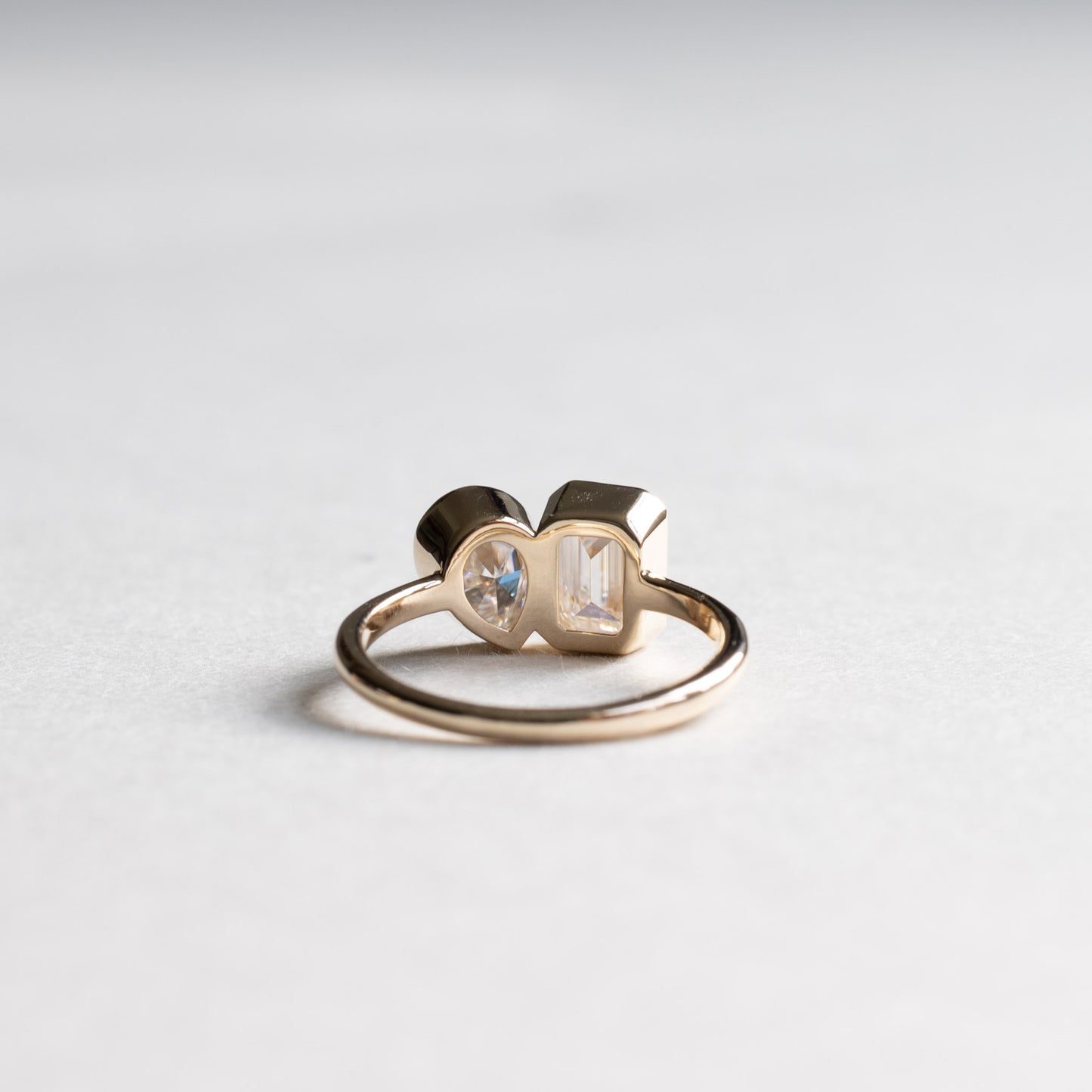 14K Moi et Toi Moissanite Ring