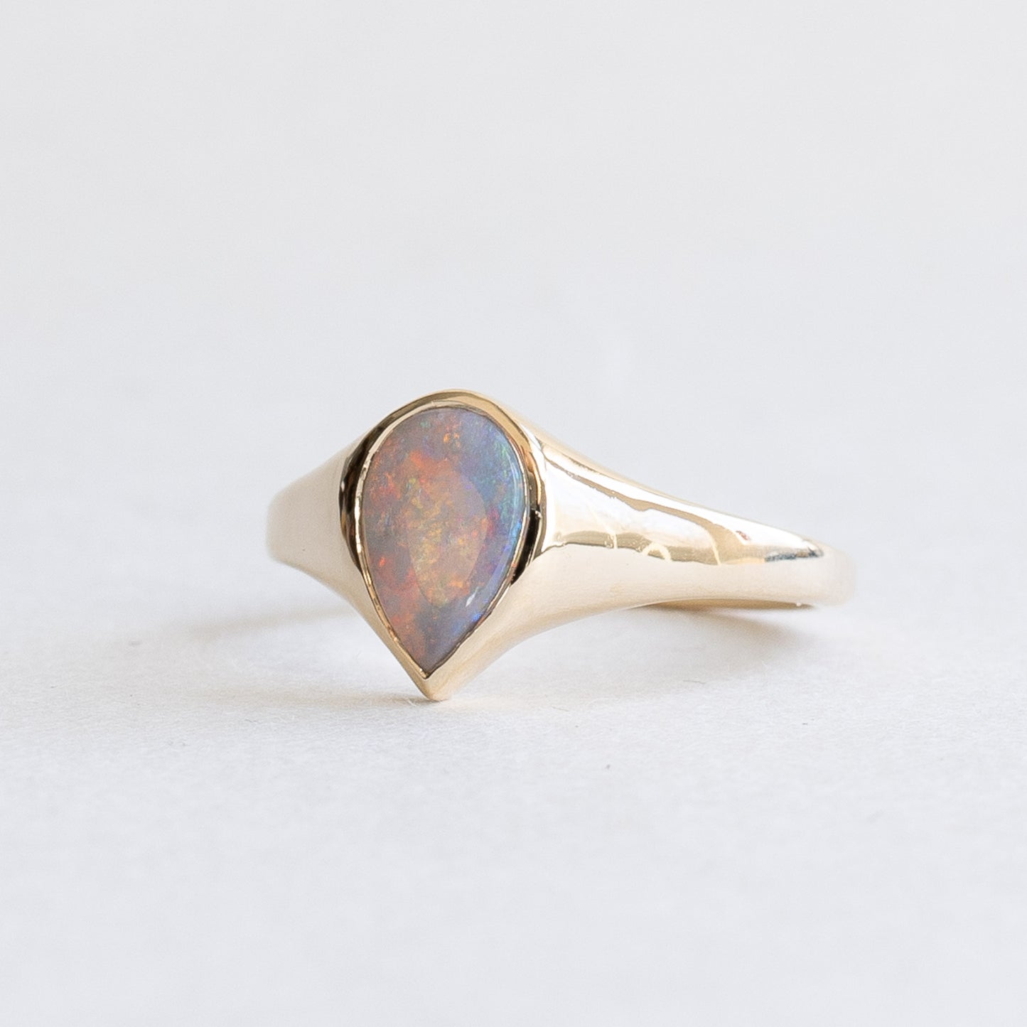 Australian Pear Opal Ring