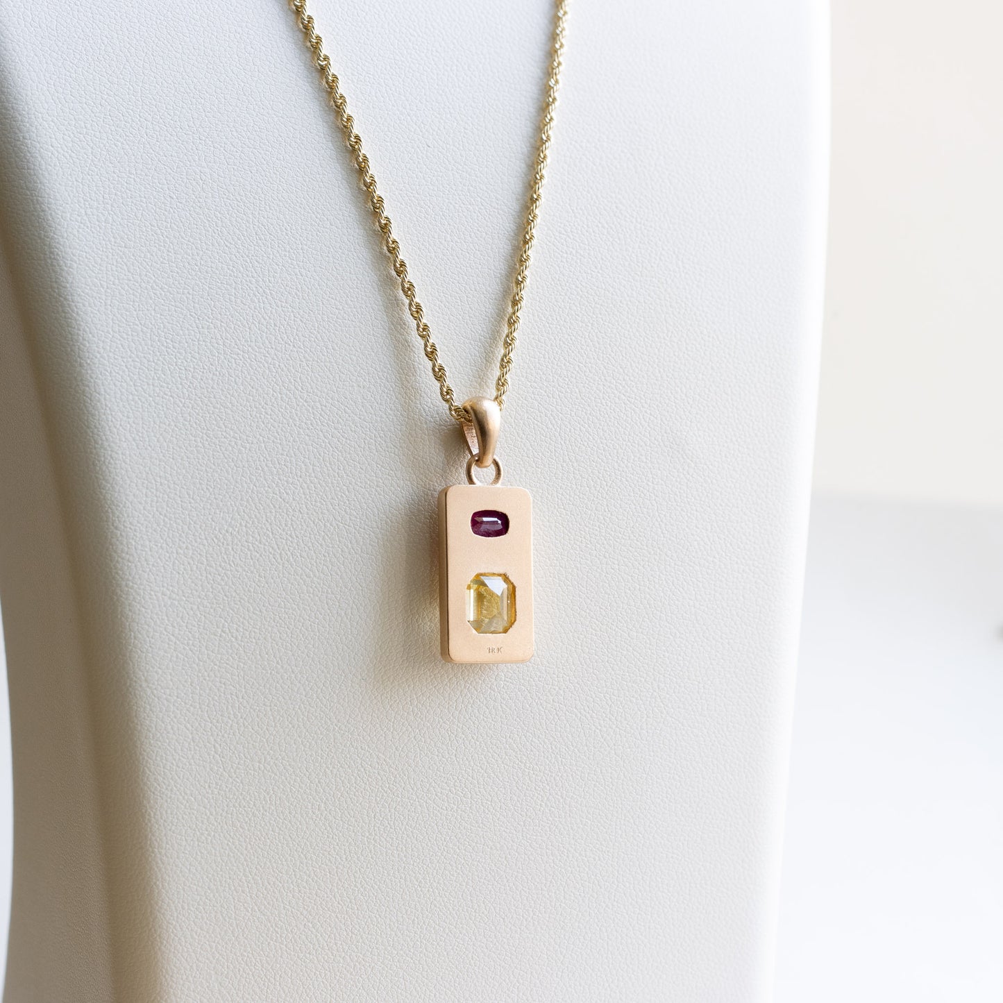 18K Ruby & Sapphire Pendant