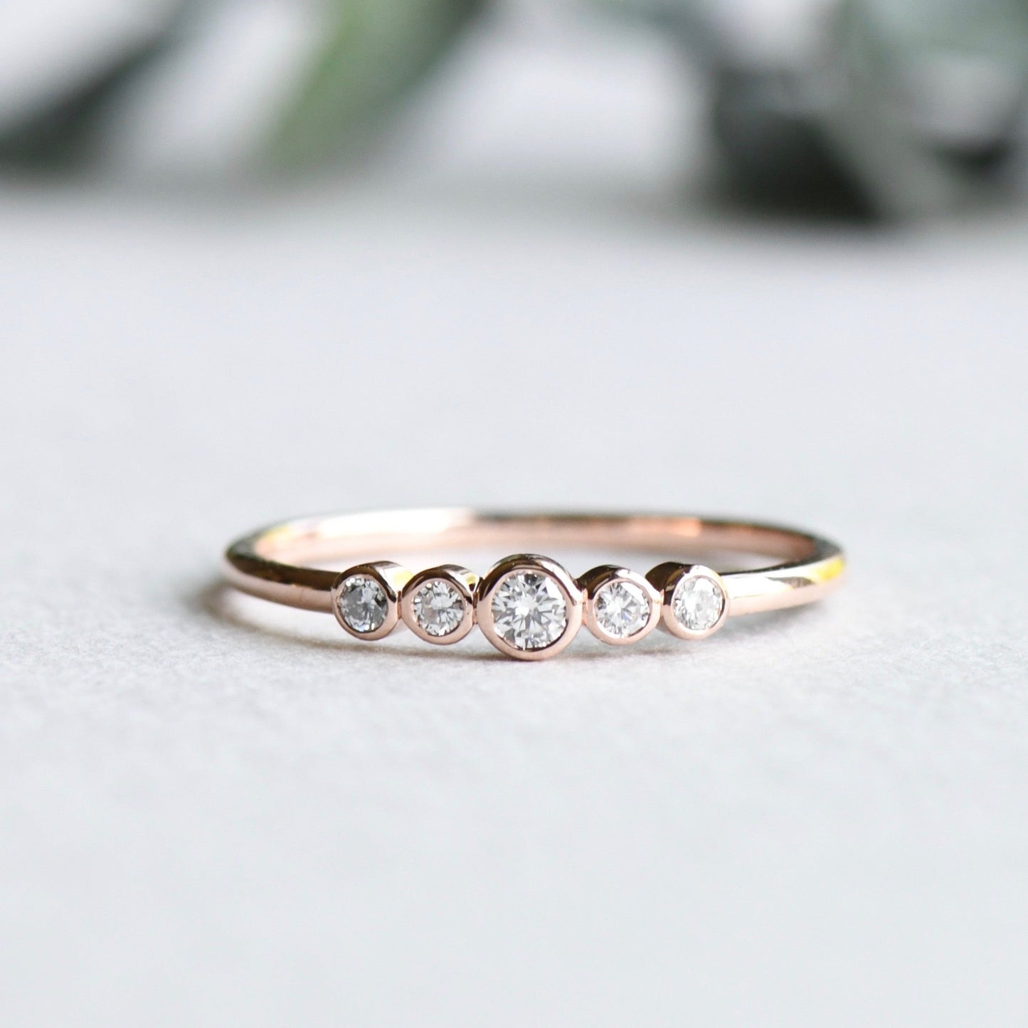 14k Five Stone Diamond Ring
