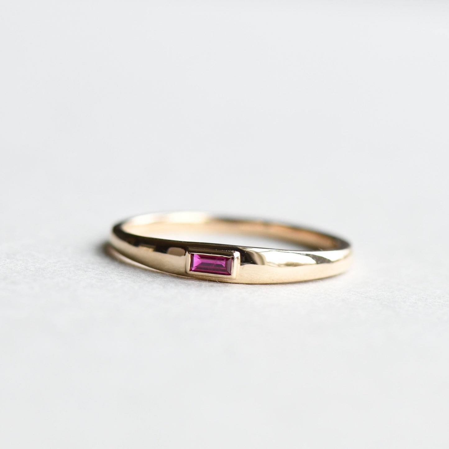 14K Baguette Ruby Ring