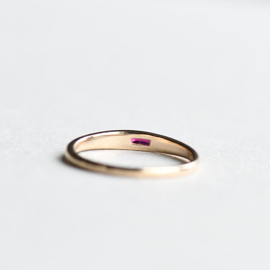 14K Baguette Ruby Ring