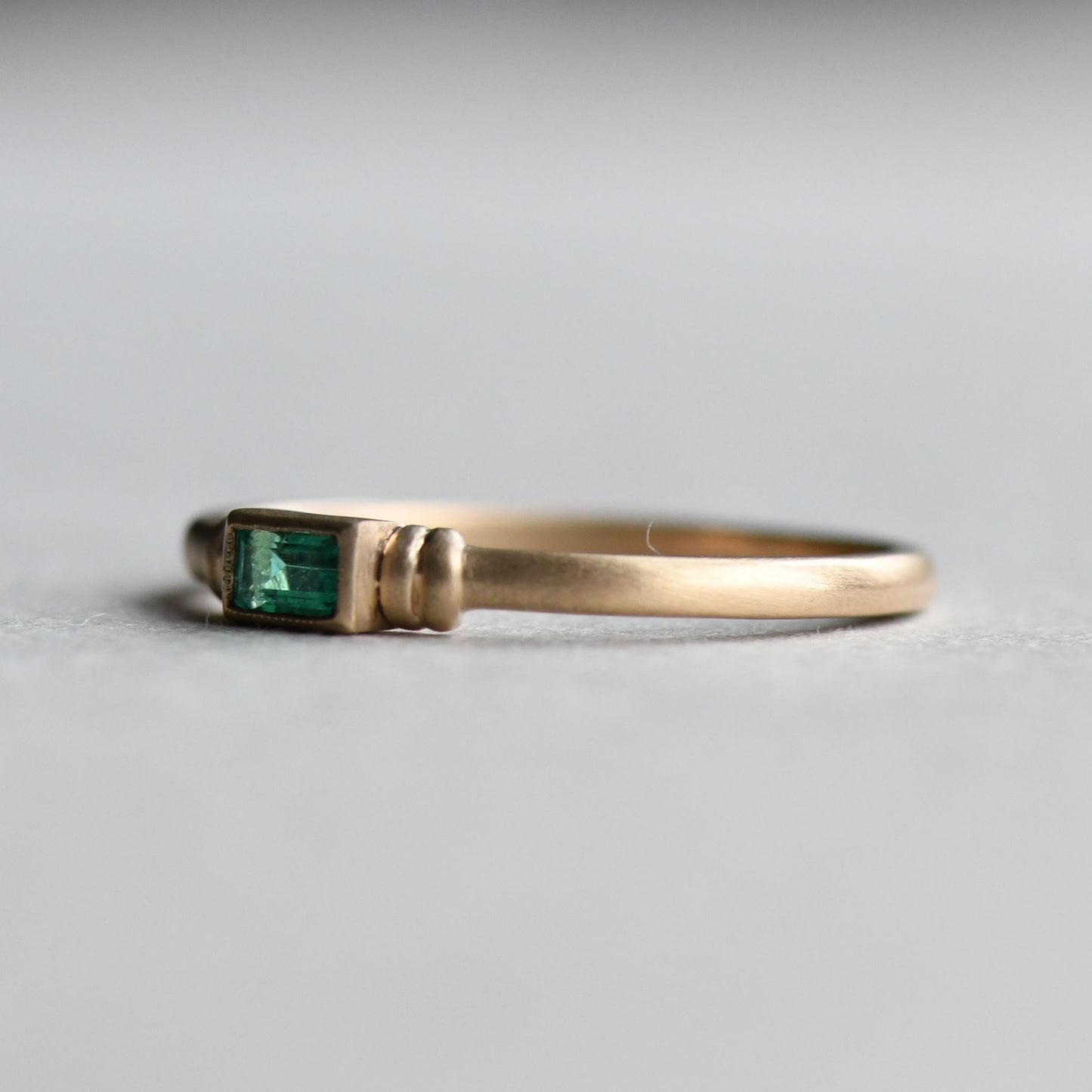 14K Petite Emerald Ring