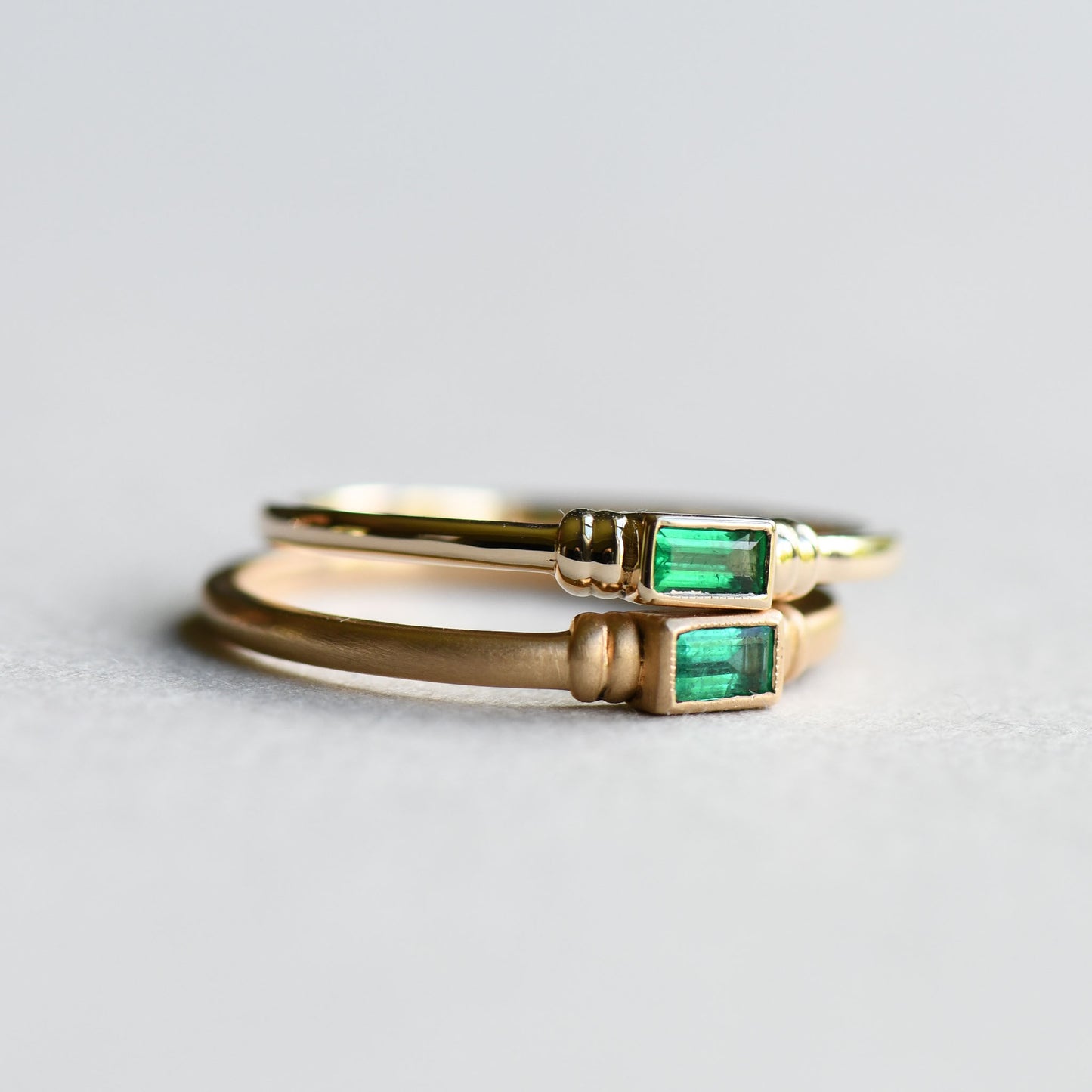 14K Petite Emerald Ring
