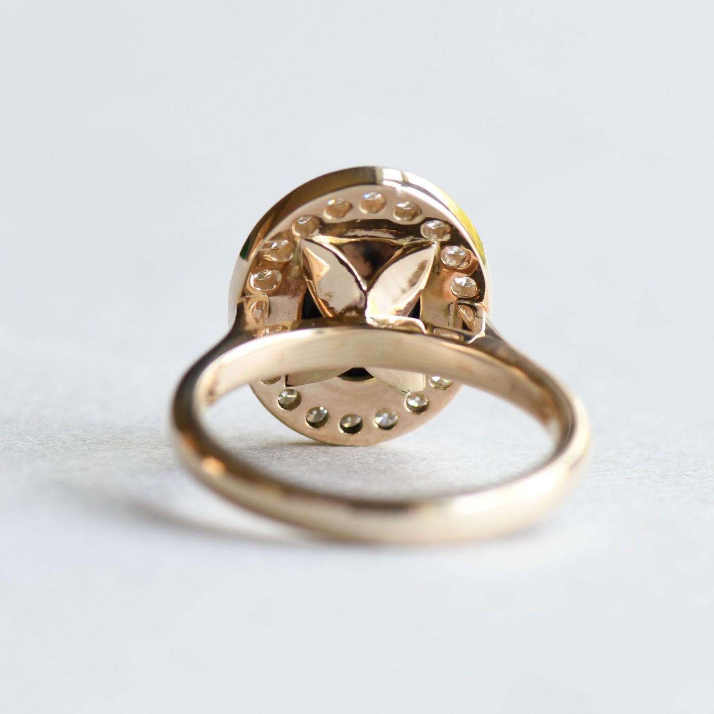 14K Black 1.188 Carat Australian Opal Ring