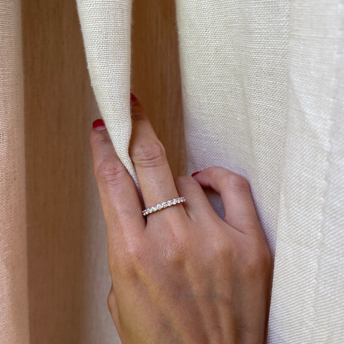 14K Lab Diamond Eternity Band