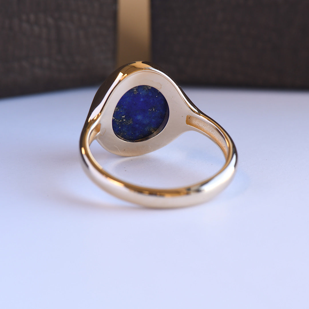 14K Lapis Lazuli Signet