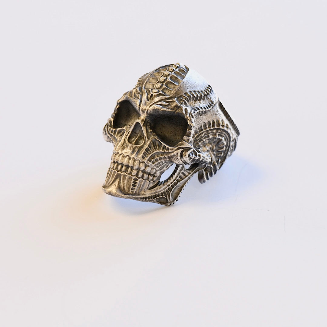 925 Sterling Silver Oxidized Skull Ring