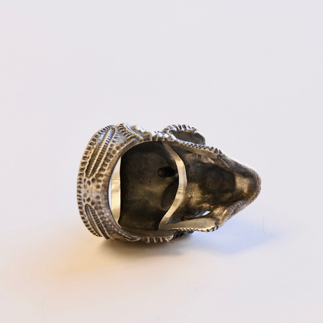 925 Sterling Silver Oxidized Skull Ring