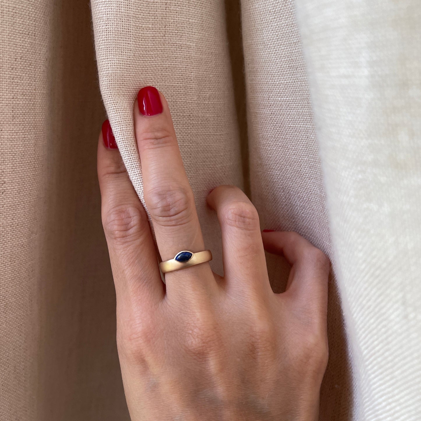 14K Lapis Band