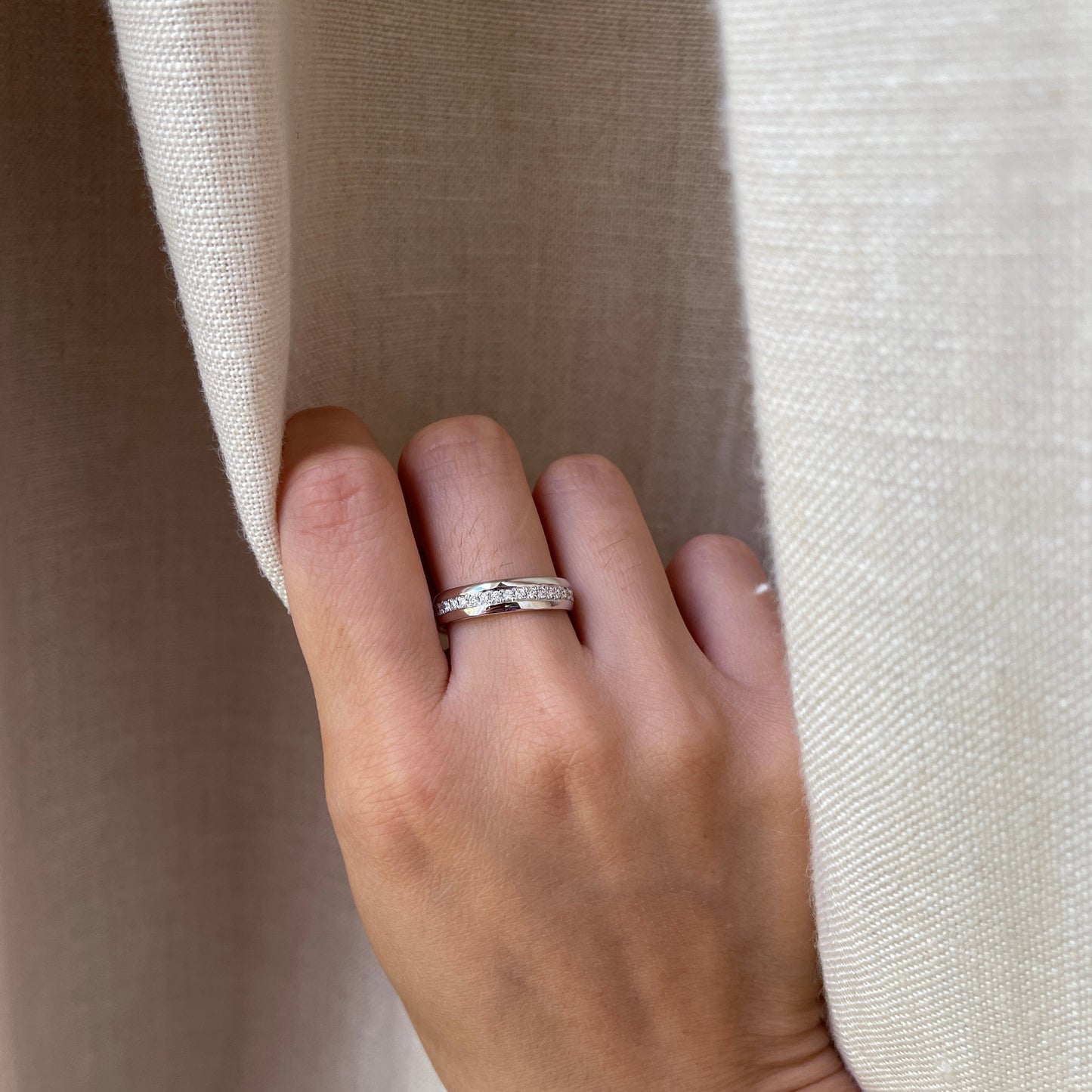 14K Diamond 5mm Eternity Band