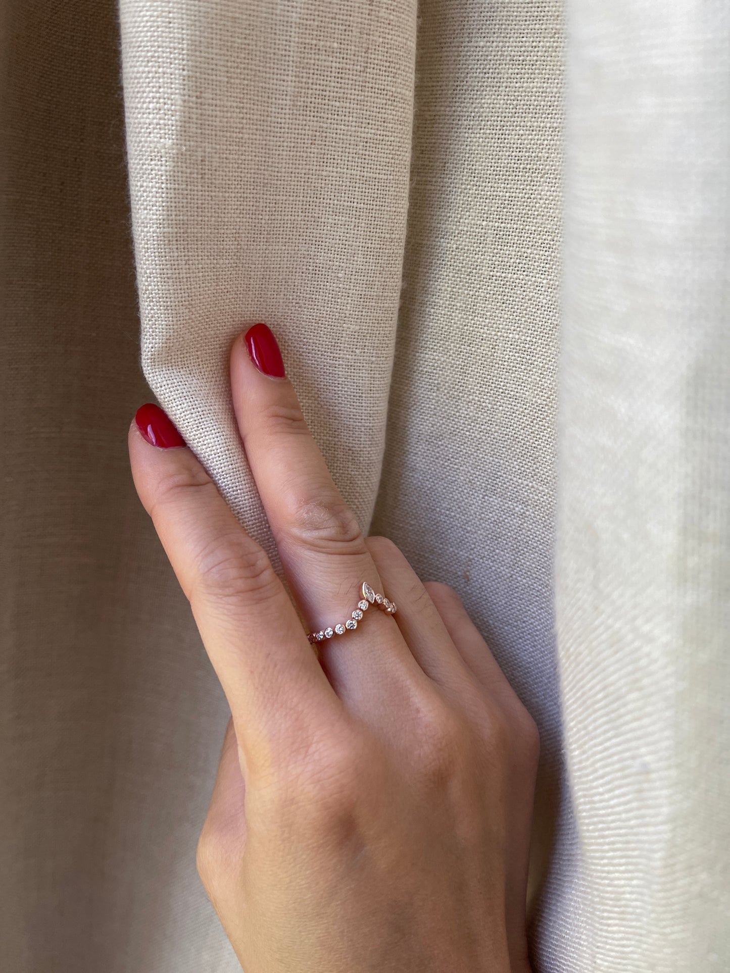 14K Rose Gold 0.6 TCW Diamond Bezel Crown