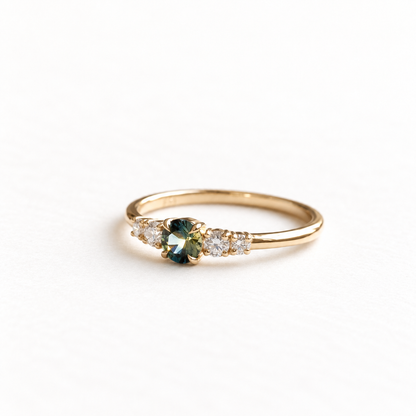 0.5TCW Sapphire Diamond Ring