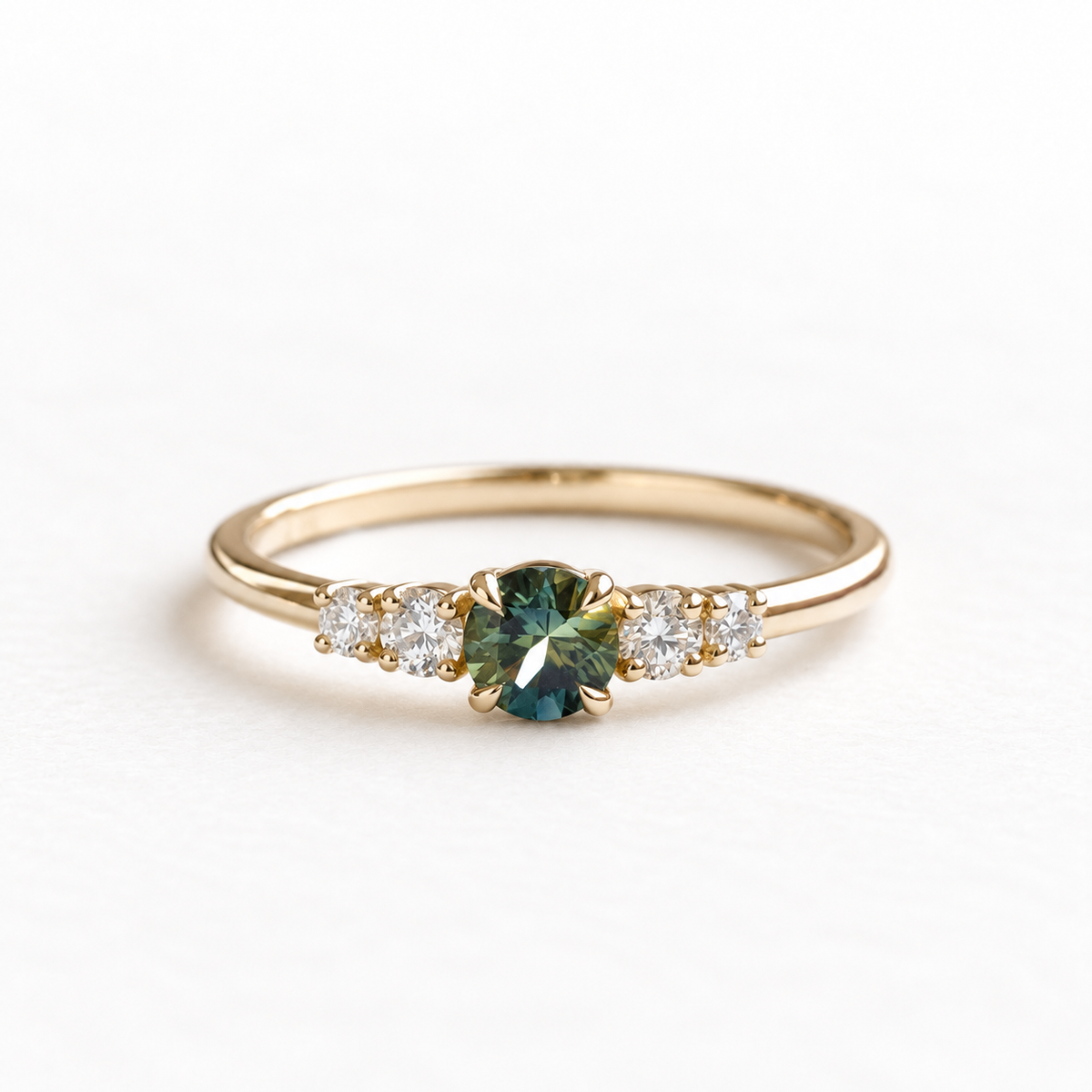 0.5TCW Sapphire Diamond Ring