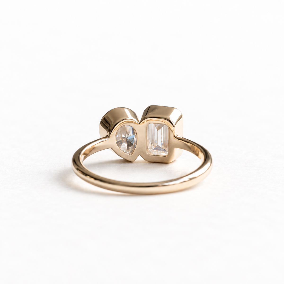 14K Moi et Toi Moissanite Ring