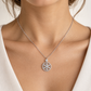 14K White Gold Diamond Snowflake Necklace