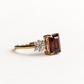 14K 1.5 Carat Garnet Diamond Ring