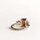 14K 1.5 Carat Garnet Diamond Ring