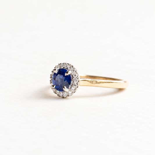 1 ct Sapphire Two Tone Ring