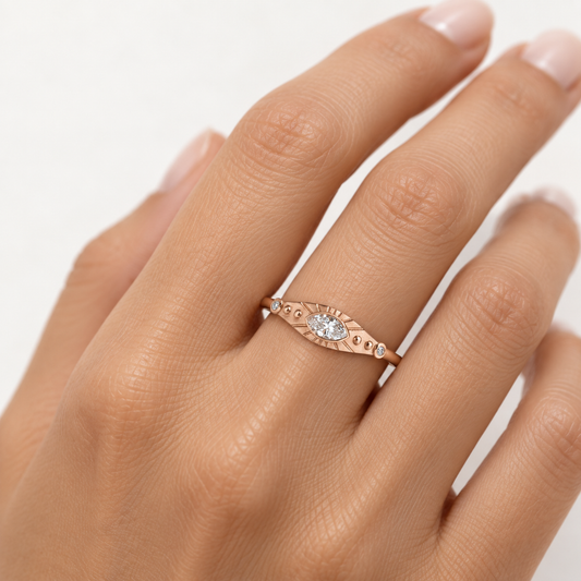 Marquise Lab Diamond Ring