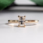 Forever One Moissanite Ring: 14K Yellow Gold Radiant Emerald Cut Solitaire