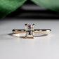 Forever One Moissanite Ring: 14K Yellow Gold Radiant Emerald Cut Solitaire