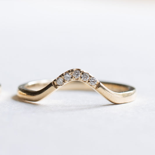 14K Diamond Ring Guard