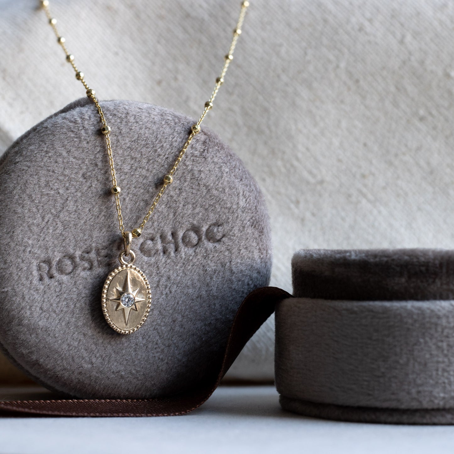 14k Starburst Diamond Necklace