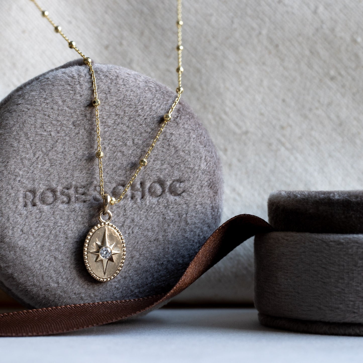 14k Starburst Diamond Necklace