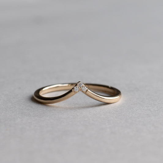 14K Diamond Ring Guard