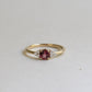 14K Pink Tourmaline Diamond Ring