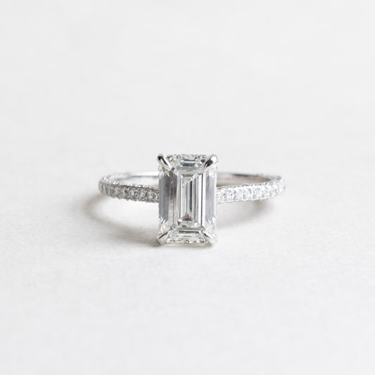3 Carat Lab Diamond Halo Engagement Ring