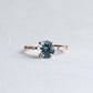 14K Rose Aquamarine Diamond Ring