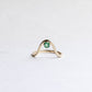 14K Yellow Gold Emerald Ring Guard, Size 7