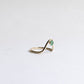 14K Yellow Gold Emerald Ring Guard, Size 7