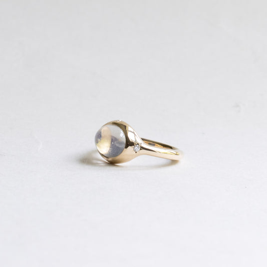 14K Blue Sheen Moonstone Ring