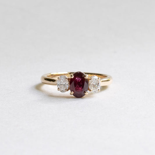 18K 1.062 Carat Certified Ruby Diamond Ring