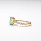 14K 2.54 Carat Emerald Diamond Ring