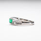 Emerald Diamond Platinum Ring
