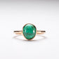 14K Rose Gold Emerald Ring