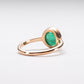 14K Rose Gold Emerald Ring