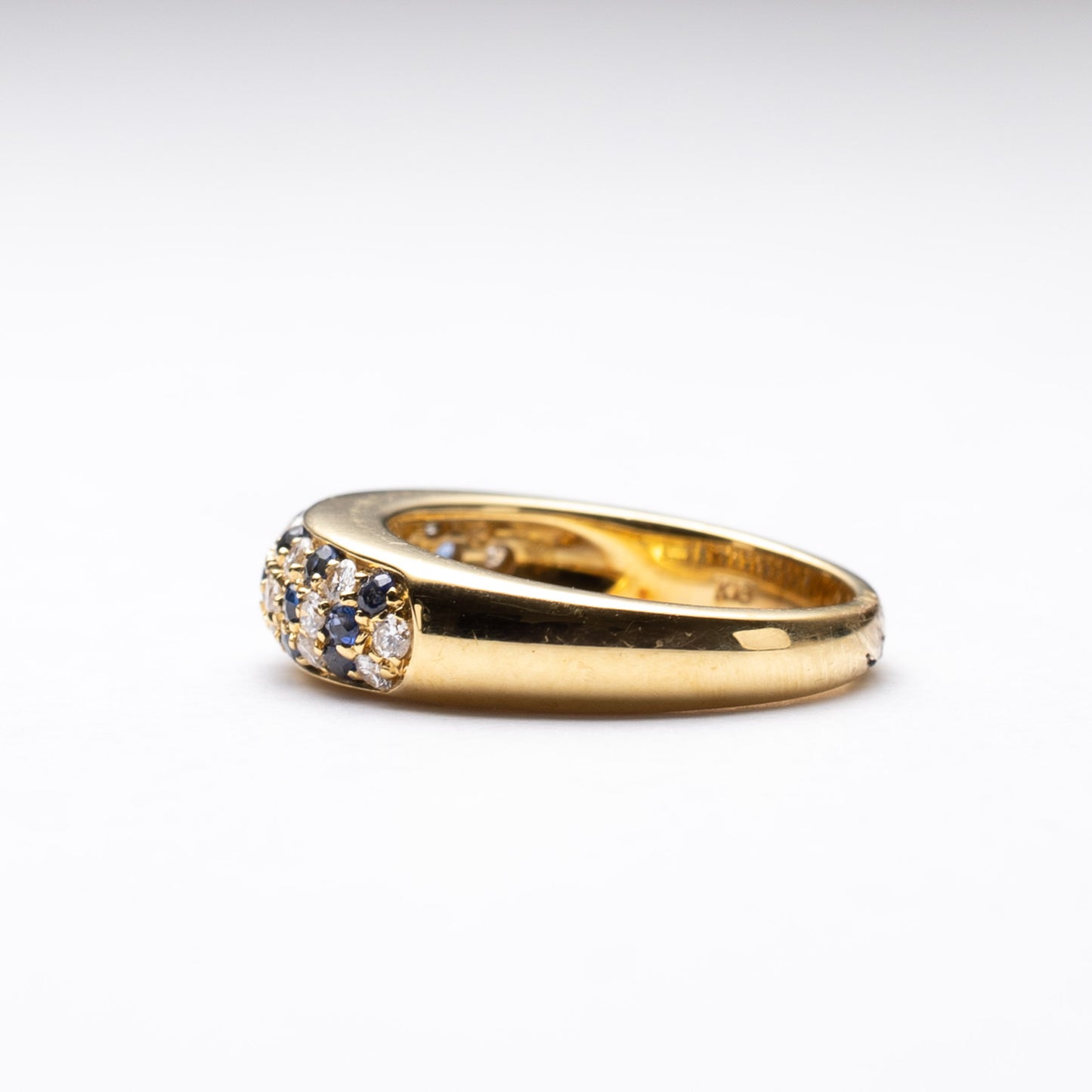 18K Estate Diamond Sapphire Ring