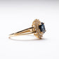14K 1.25 CT Blue Sapphire Diamond Ring