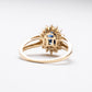 14K 1.25 CT Blue Sapphire Diamond Ring