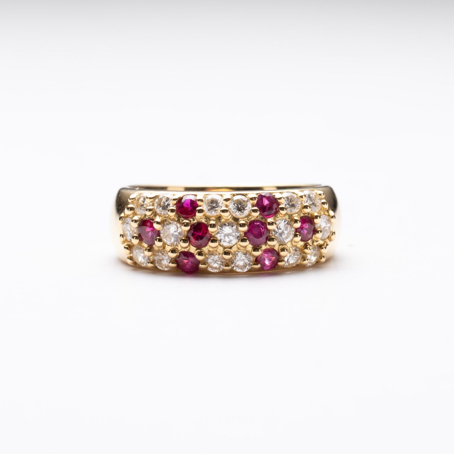 18K Estate Ruby Diamond Ring