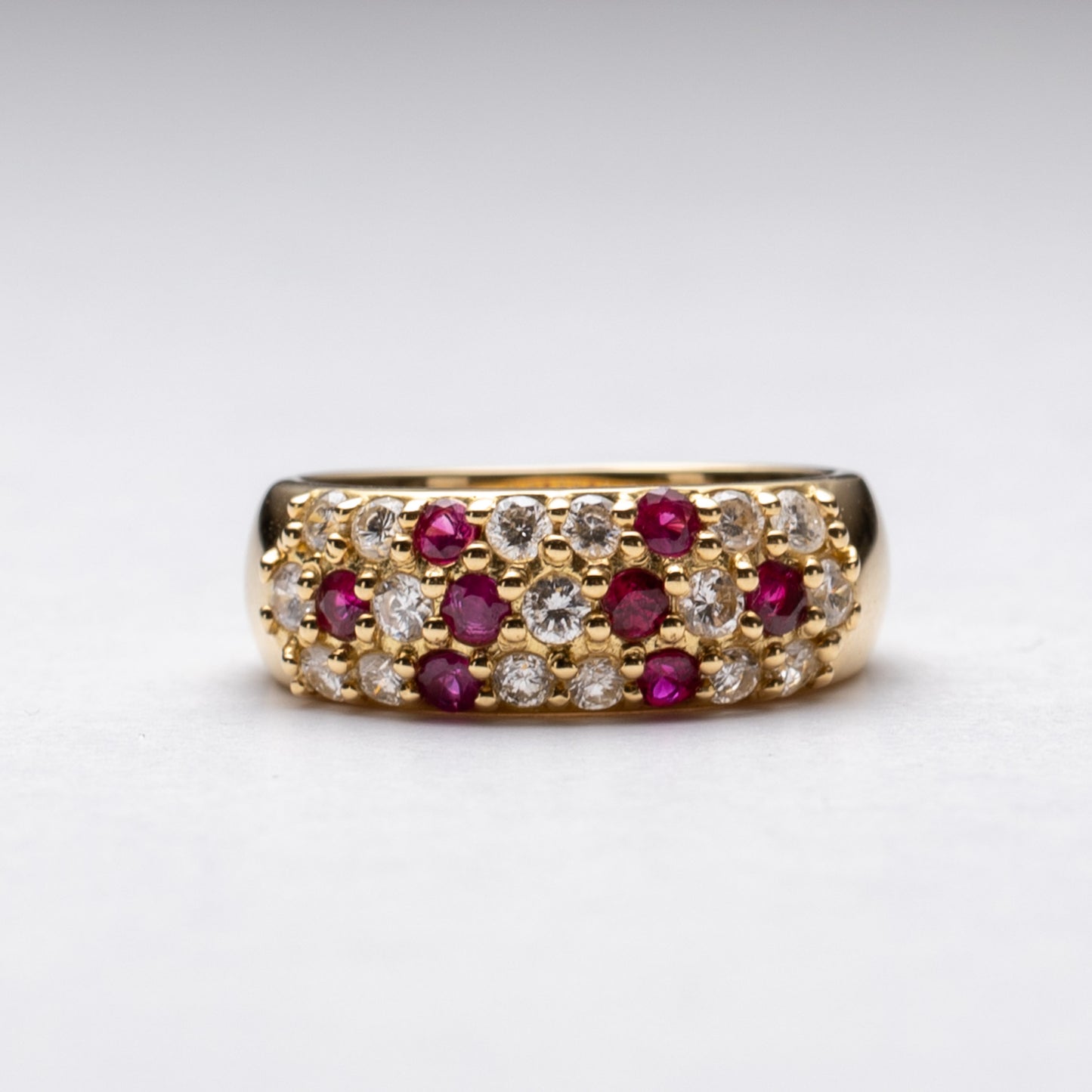 18K Estate Ruby Diamond Ring